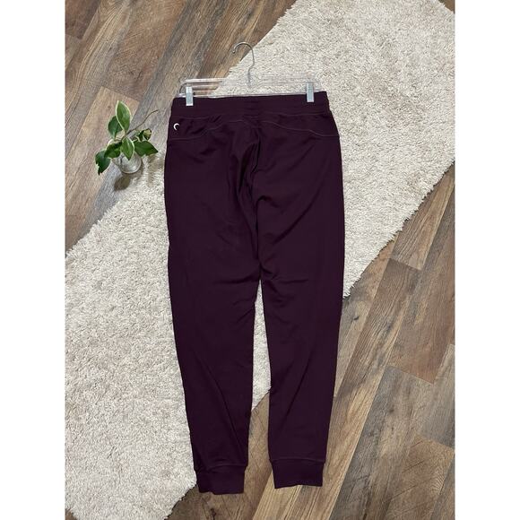 Zyia Plum Purple Drawstring Tailored Athleisure Tapered Unwind Jogger Pants - Picture 5 of 7